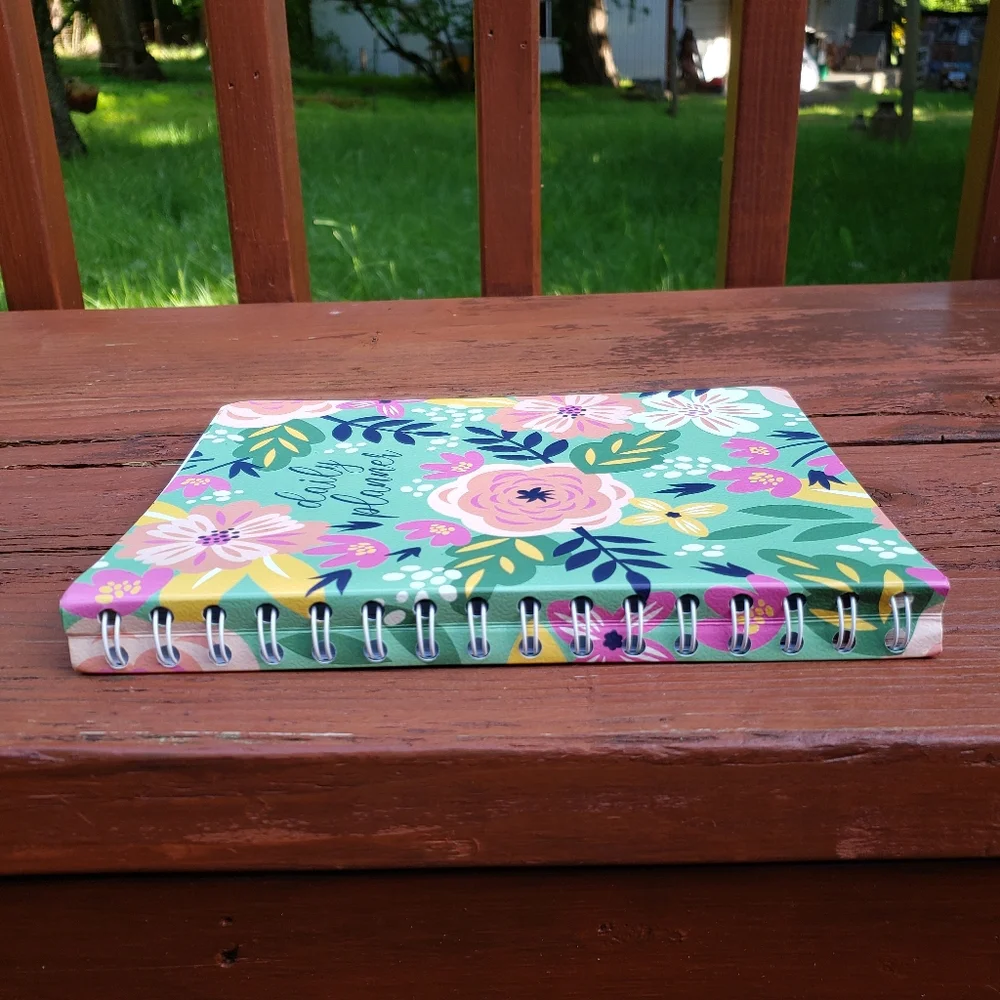 SM&CO Daily Planner With Floral Design (Paperback and Spiral Bound) + STICKERS